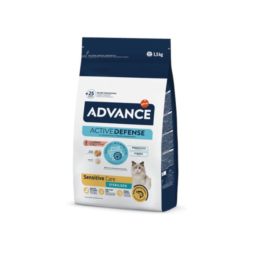 10 kg Advance Sensitive Sterilized Salm&oacute;n y Arroz pienso para gatos, , large Imagen numero 1