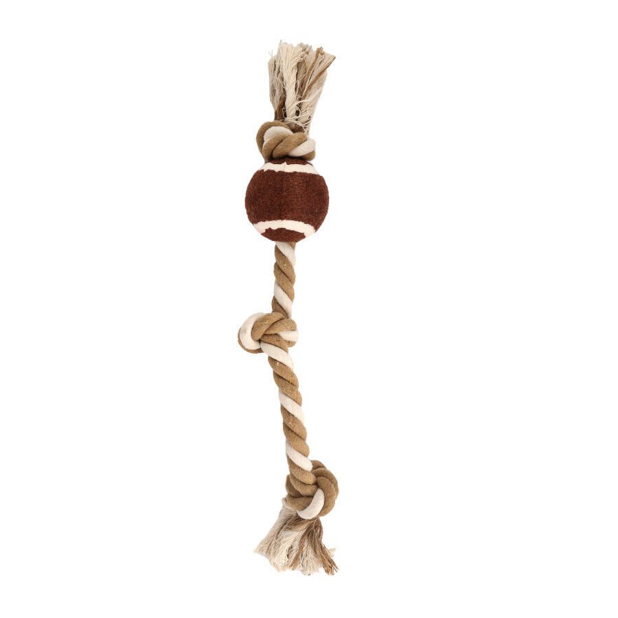 Tootoy! Pull RopeTennisball Natural pelota de tennis con cuerda para perros, , large Imagen numero 1