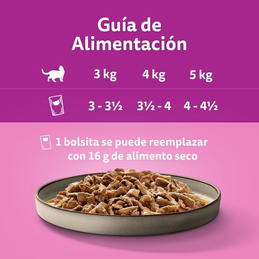 4 sobres x 85 g Whiskas Pure Delight Selecci&oacute;n Aves Gelatina en Bolsita para gatos, , large indicador imagen numero 5