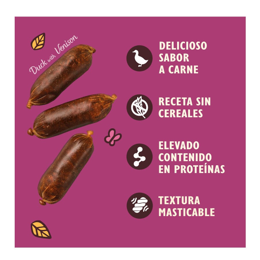 70 g Lily's Kitchen Salchichas Mini Pato y Venado para perros, , large indicador imagen numero 2