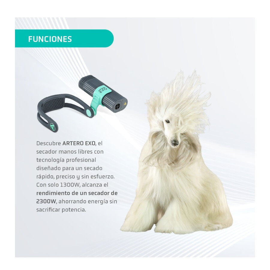 Artero Exo Secador Gris Clarito y Amarillo para perros y gatos, , large indicador imagen numero 4