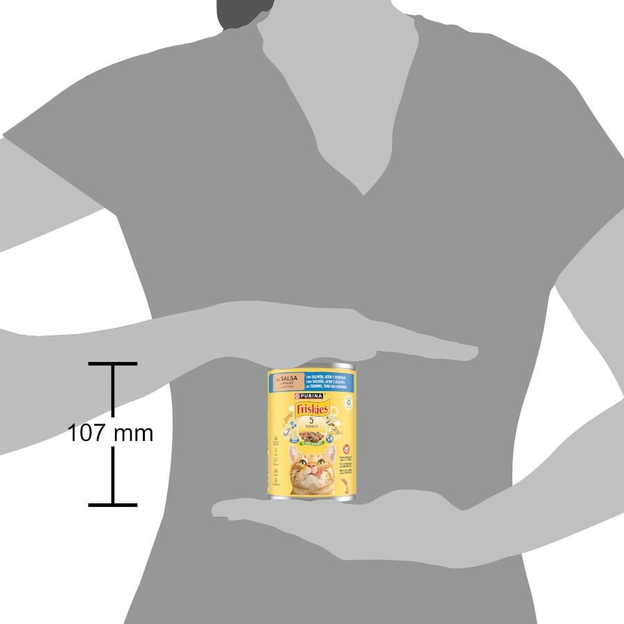 400 g Friskies Adult Salm&oacute;n y At&uacute;n en Salsa lata para gatos, , large Imagen numero 5