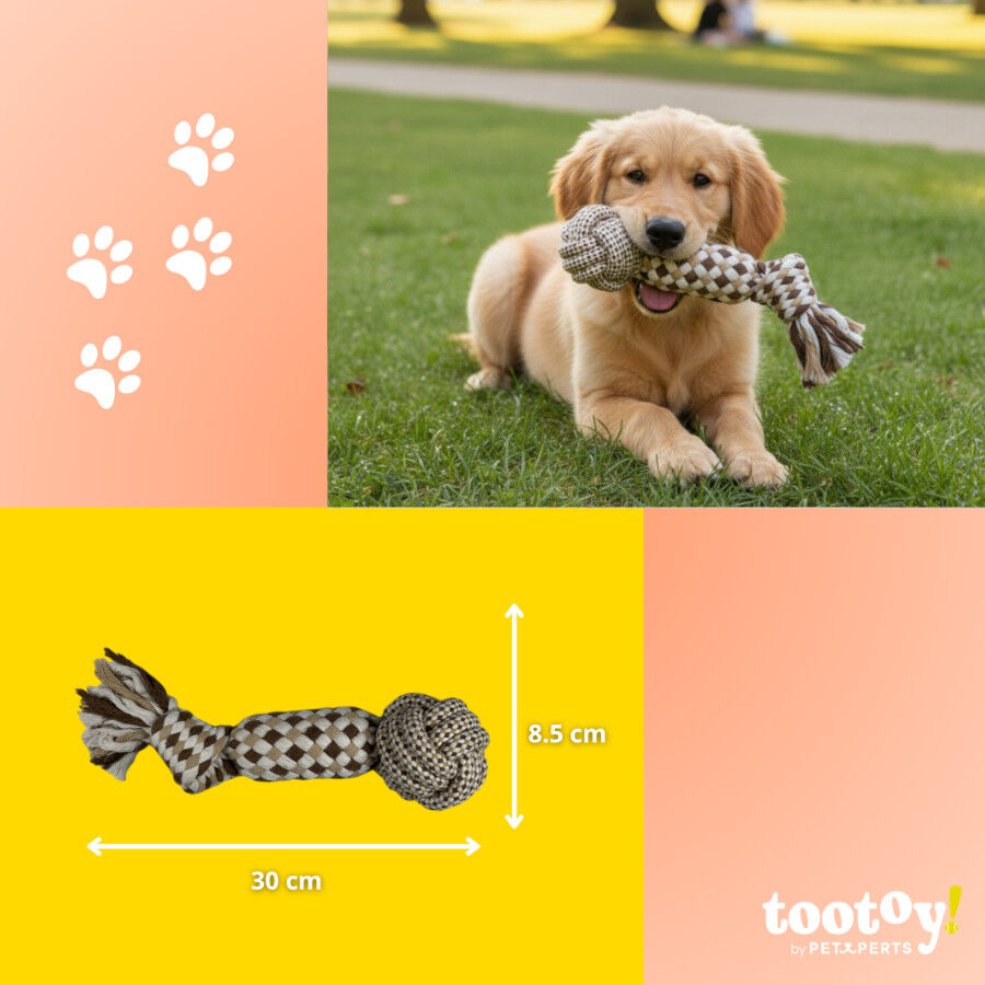 Tootoy! Mordedor de Cuerda con Pelota para perros, , large indicador imagen numero 4