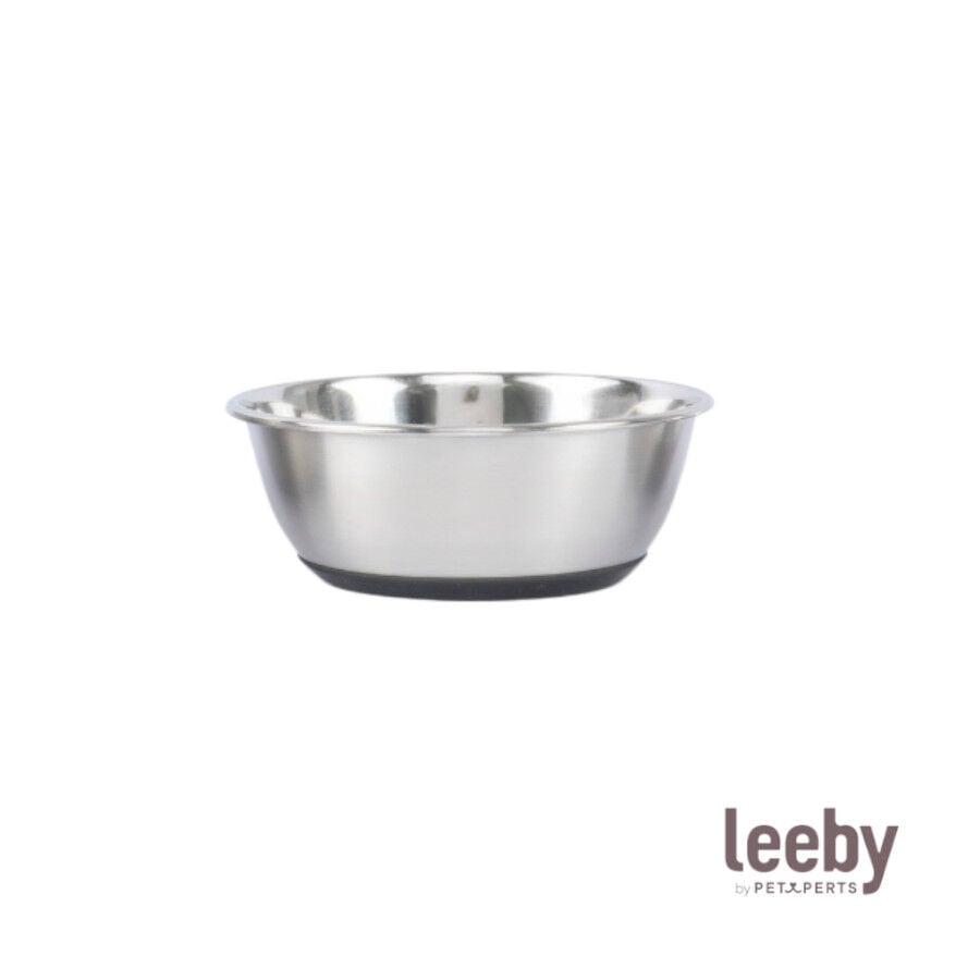 Leeby Comedero Acero Inoxidable con Base Goma para perros y gatos, , large indicador imagen numero 2