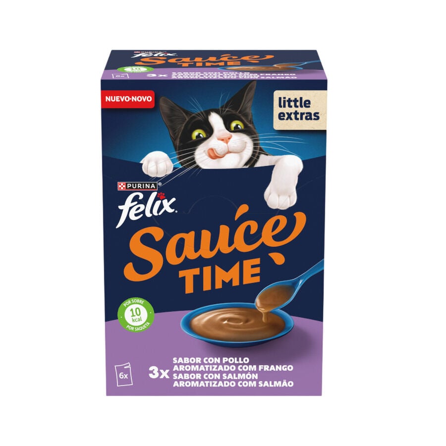 6 x 40 g Felix Cat Salsa de Pollo y Salm&oacute;n para gatos, , large indicador imagen numero 1