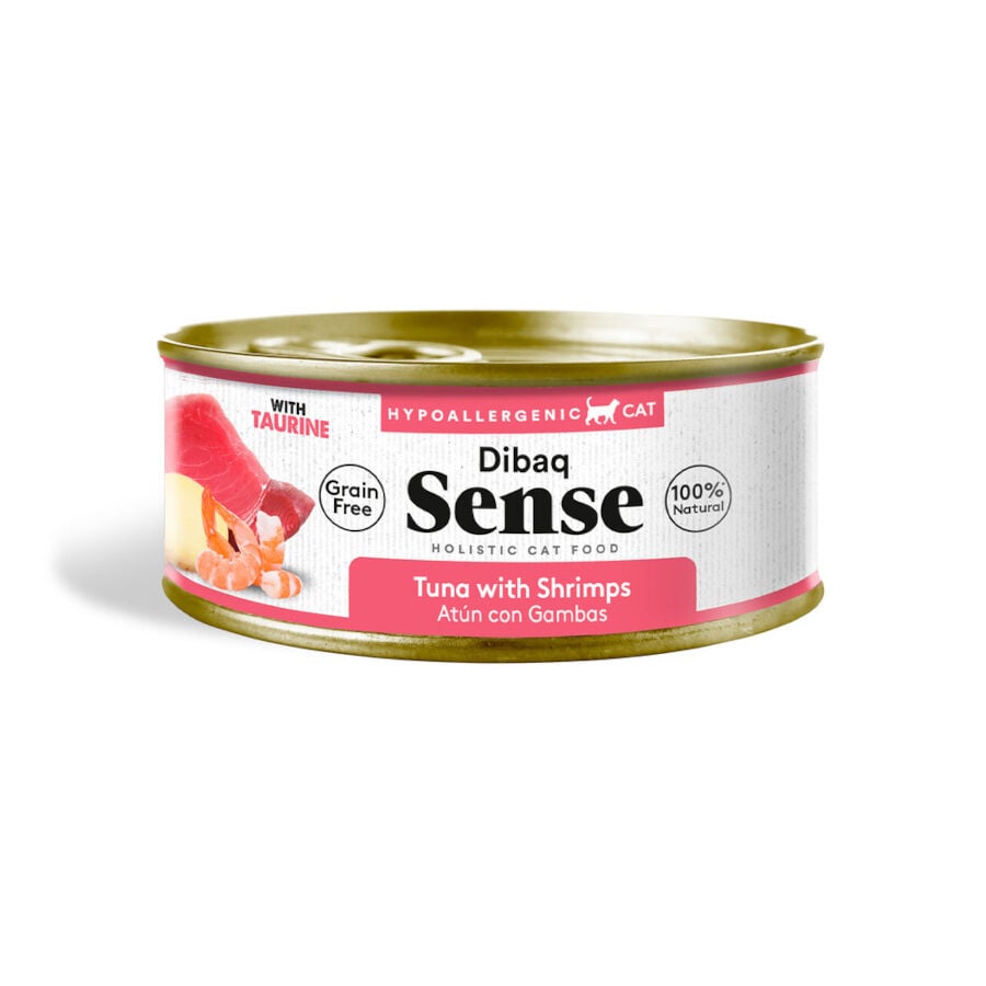 70 g Dibaq Sense Grain Free Sterilized Adult At&uacute;n con Gambas lata para gatos, , large indicador imagen numero 1