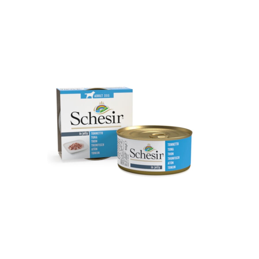 Schesir Adult at&uacute;n en gelatina lata para perros