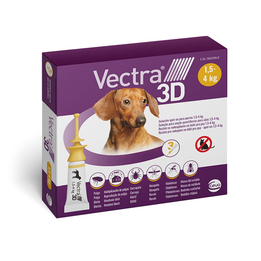 Vectra 3D Pipetas Antiparasitarias para perros, , large indicador imagen numero 1