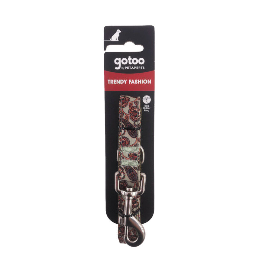Gotoo Correa estampada cachemira caqui para perros, , large indicador imagen numero 4