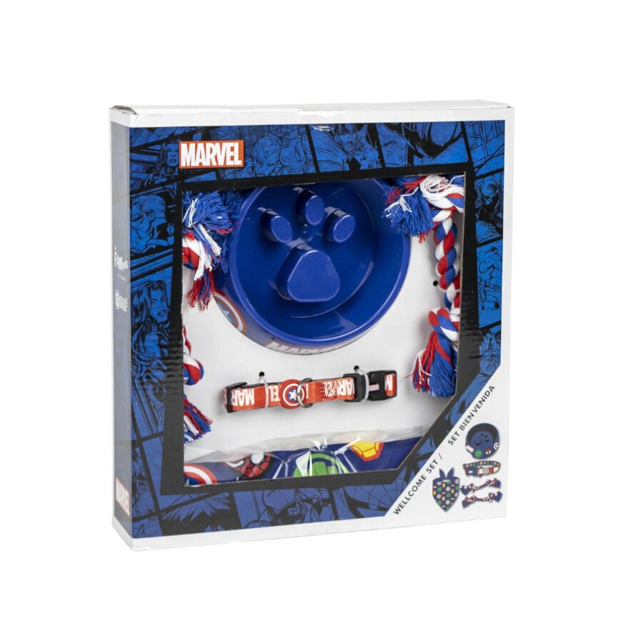 Marvel Capit&aacute;n Am&eacute;rica Set de Bienvenida para perros
