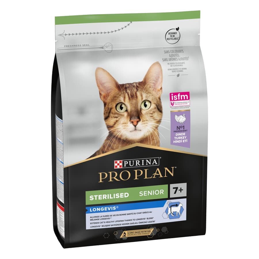 3 kg Pro Plan Senior Sterilized Pavo Pienso para gatos, , large indicador imagen numero 1