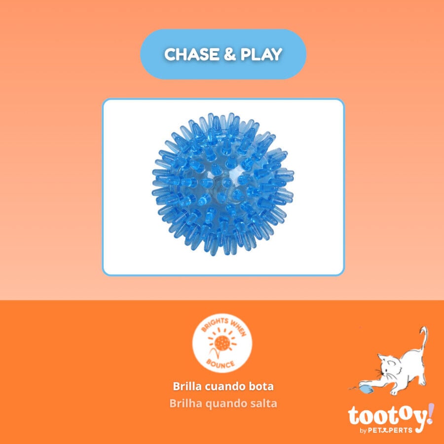 Tootoy! Pelota de Goma Luminosa Azul para gatos, , large indicador imagen numero 3
