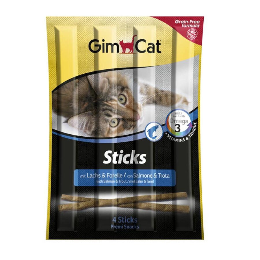 6 kg GimCat palitos de Trucha y Salm&oacute;n para gatos, , large Imagen numero 1