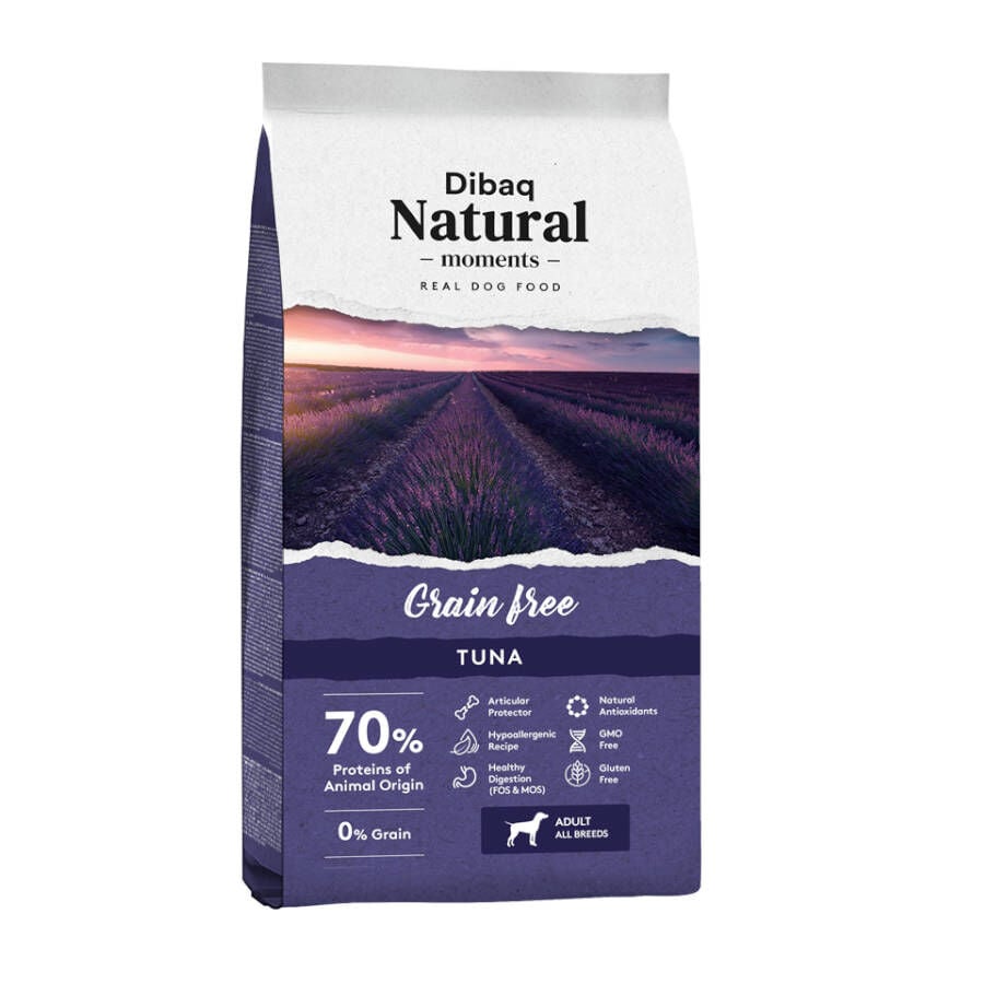 Pienso para perros sin cereales y con at&uacute;n. Marca Dibaq.  Imagen numero 1