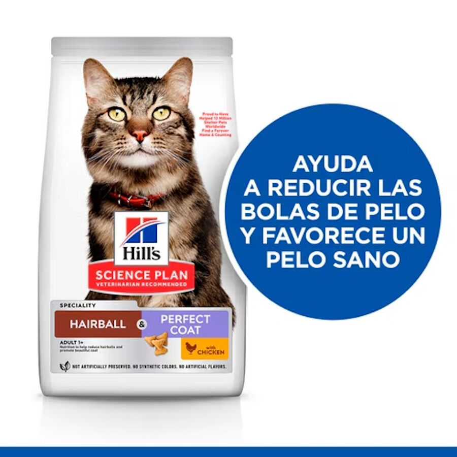 7 kg Hill's Science Plan Adult Hairball y Perfect Coat Pollo pienso para gatos, , large Imagen numero 4