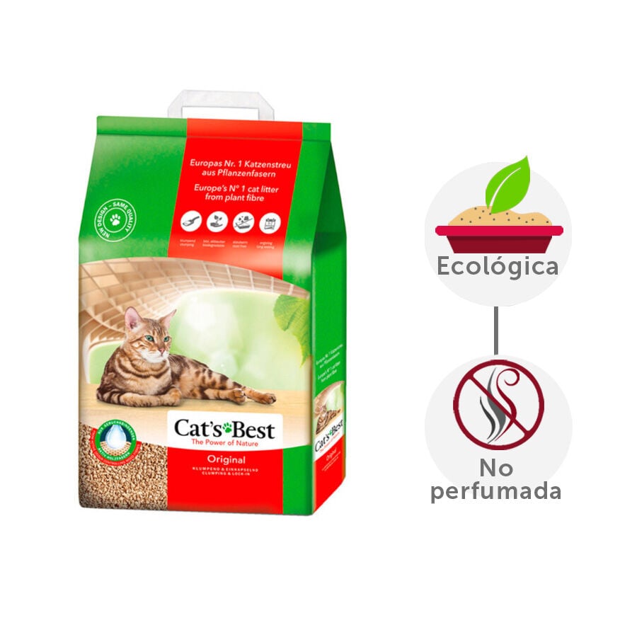 4.3 kg Cat's Best Original Lecho Vegetal para gatos, , large Imagen numero 2