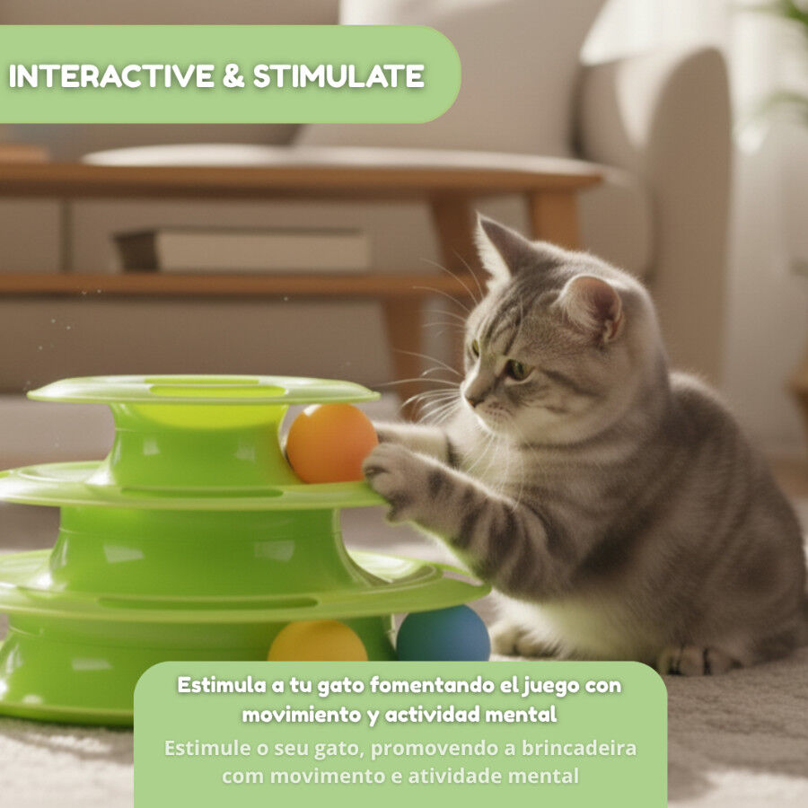Tootoy! Torre de Pelotas interactivas para gatos, , large Imagen numero 5