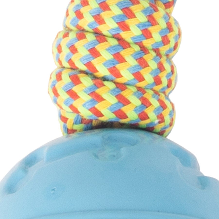 Tootoy! Pull Rope & Treatball Azul pelota con cuerda y portapremios para perros, , large indicador imagen numero 3