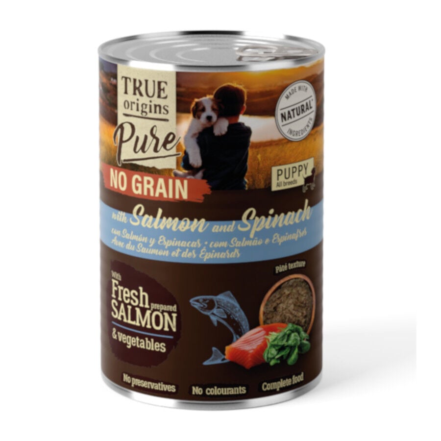 400 g True Origins Pure con Salm&oacute;n lata para cachorros, , large indicador imagen numero 1