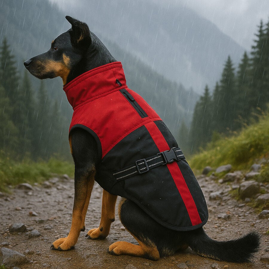 Outech Abrigo Impermeable Rojo para perros, , large Imagen numero 3