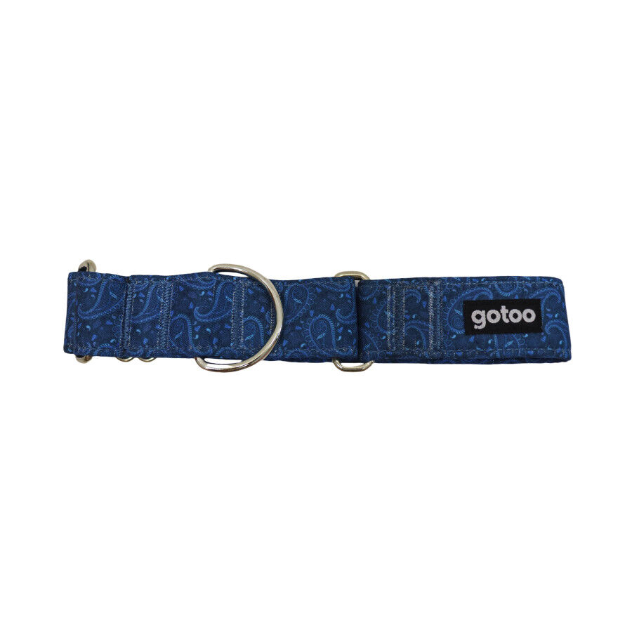 Gotoo Collar martingale estampado azul para perros, , large Imagen numero 1