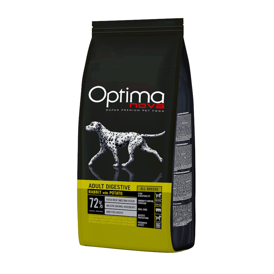 12 kg Optima Nova Adult Digestive Conejo pienso para perros, , large Imagen numero 1