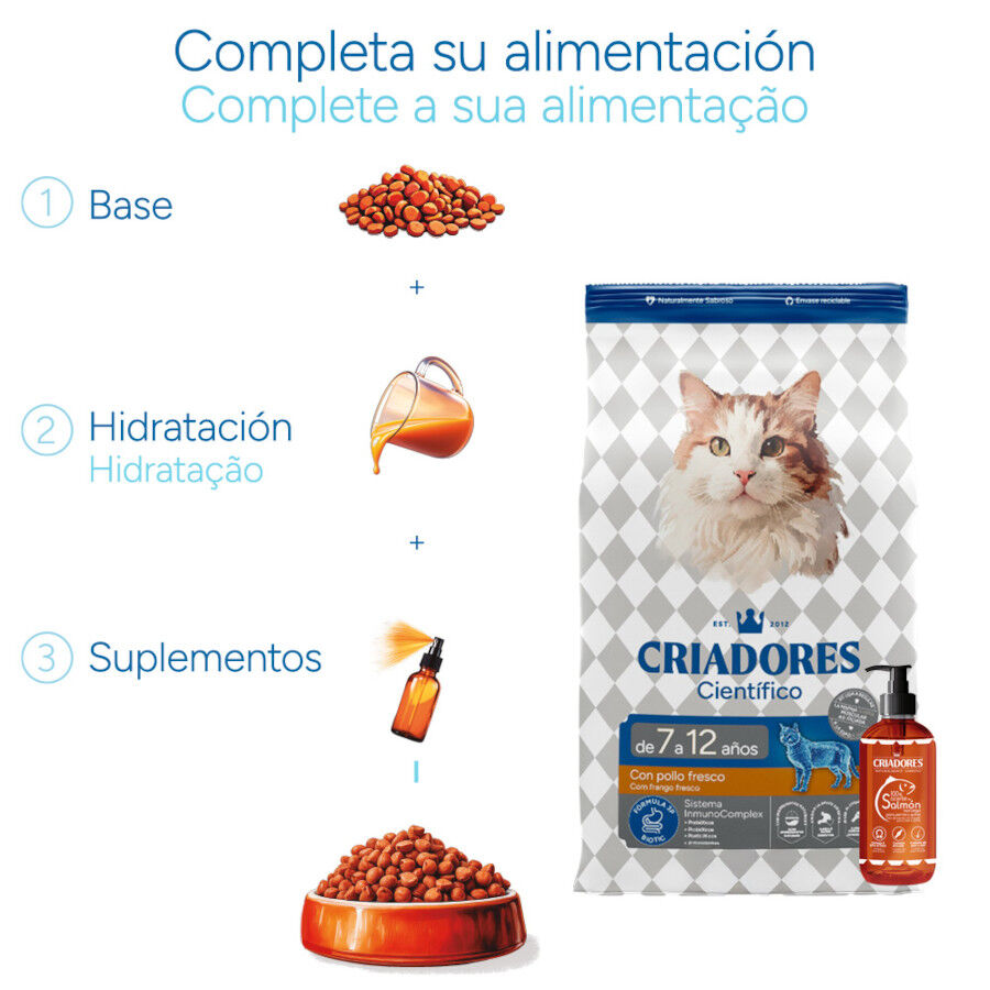 2 kg Criadores Cient&iacute;fico Mature +7 Pollo pienso para gatos, , large indicador imagen numero 8