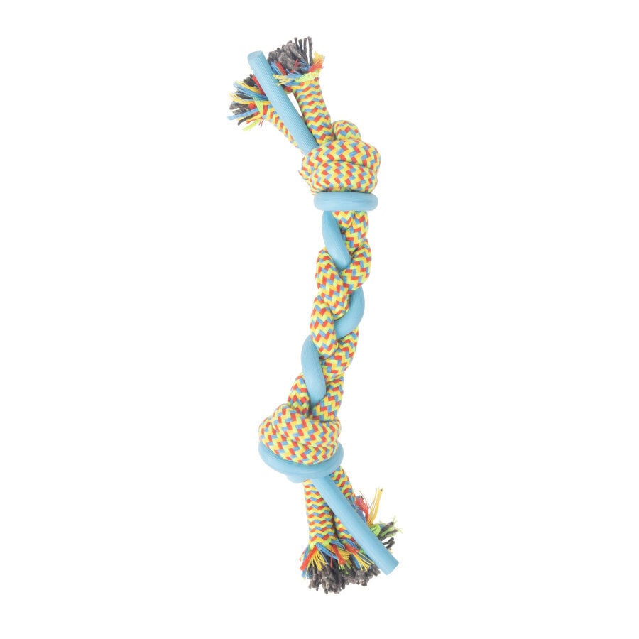 Tootoy! Pull Multi-texture Rope Azul Mordedor de cuerda para perro, , large indicador imagen numero 1
