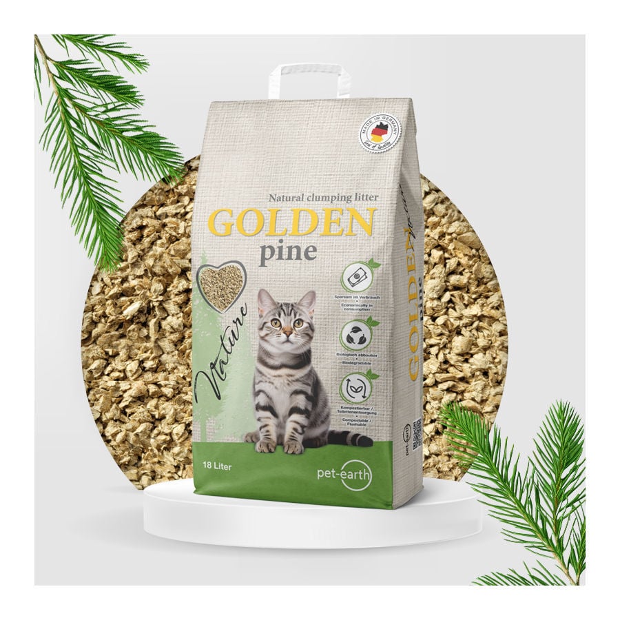 Golden Grey Pino Arena Aglomerante para gatos, , large Imagen numero 1