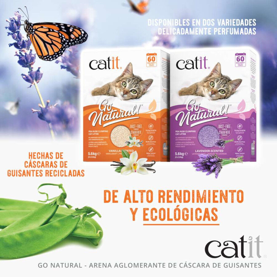Catit Go Natura! Arena C&aacute;scara Guisante Vainilla para gatos, , large indicador imagen numero 4
