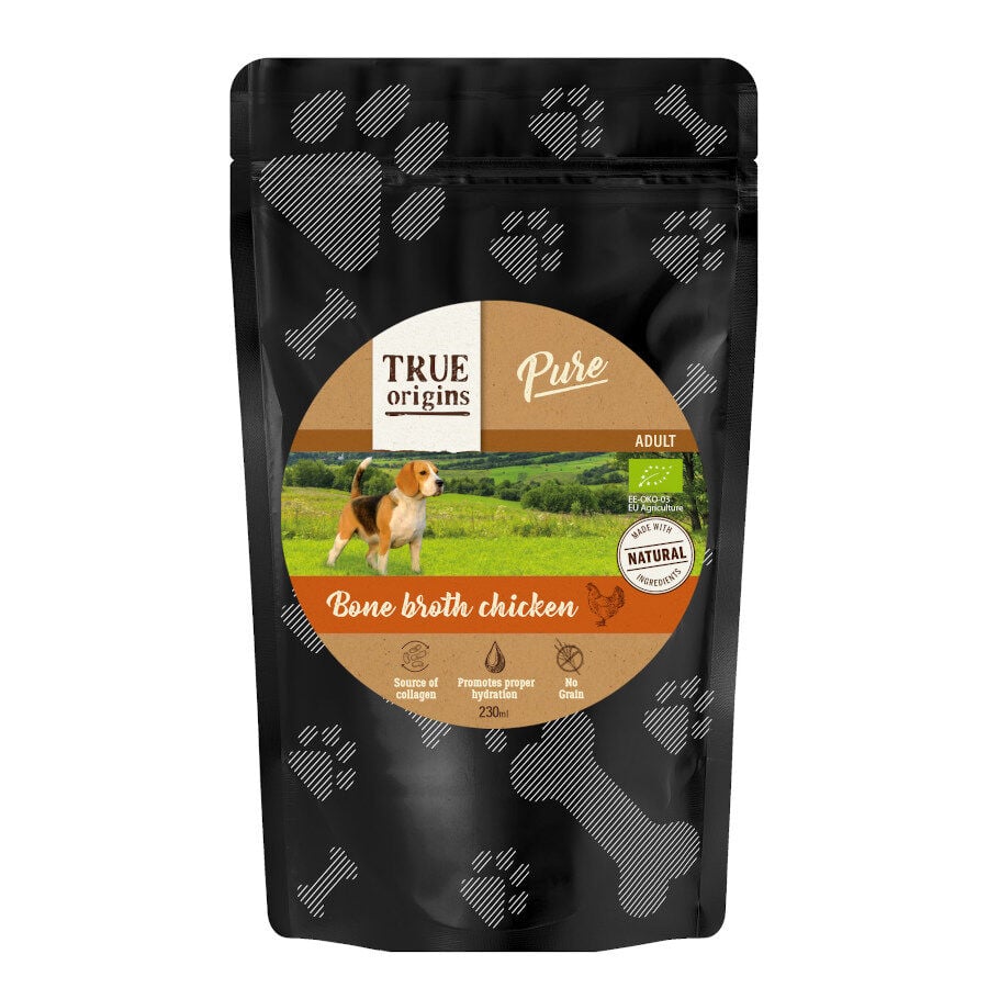 230 ml True Origins Pure Caldo de Huesos de Pollo sobre para perros, , large Imagen numero 1