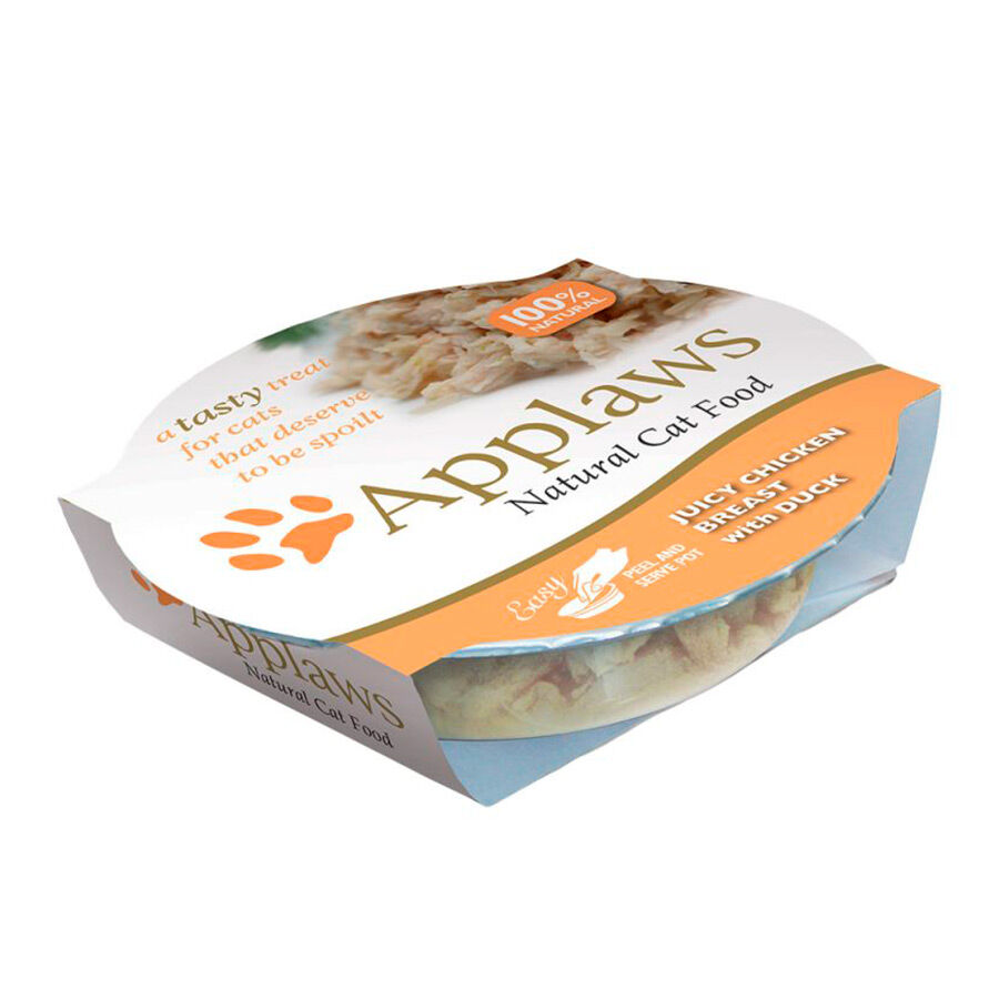 60 g Applaws Pollo y Pato tarrina para gatos, , large Imagen numero 3