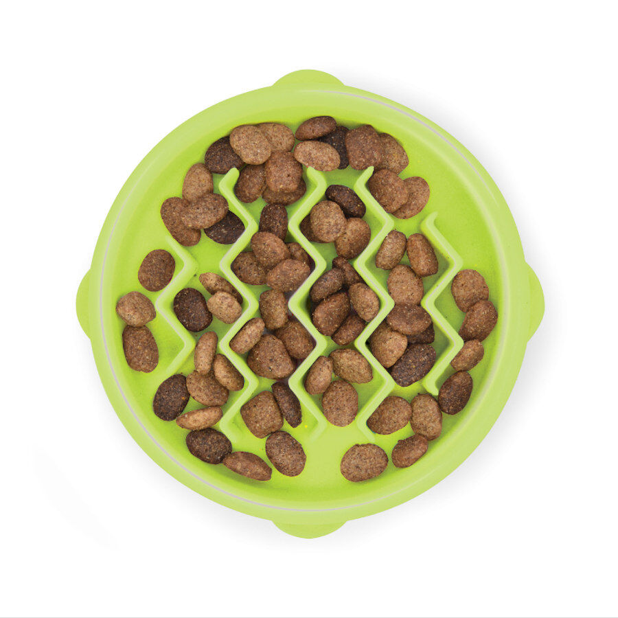 Catstages Cat Fun Comedero Lento Verde para gatos, , large Imagen numero 1