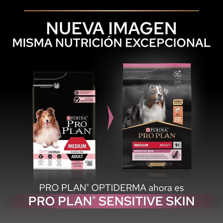 16.5 kg (14 + 2.5 kg &iexcl;gratis!) Pro Plan Adult Medium Sensitive Skin Salm&oacute;n pienso para perros, , large indicador imagen numero 2