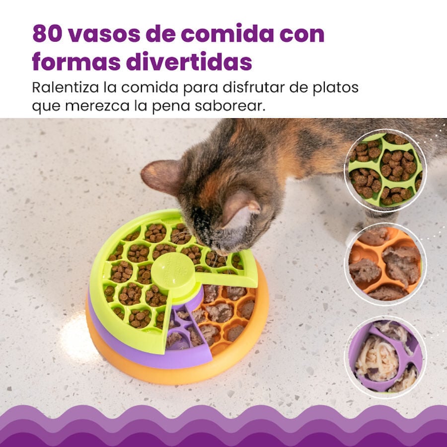 Catstages Nina Ottosson Kitty Lickin&rsquo; Layers Comedero Interactivo para gatos, , large indicador imagen numero 5