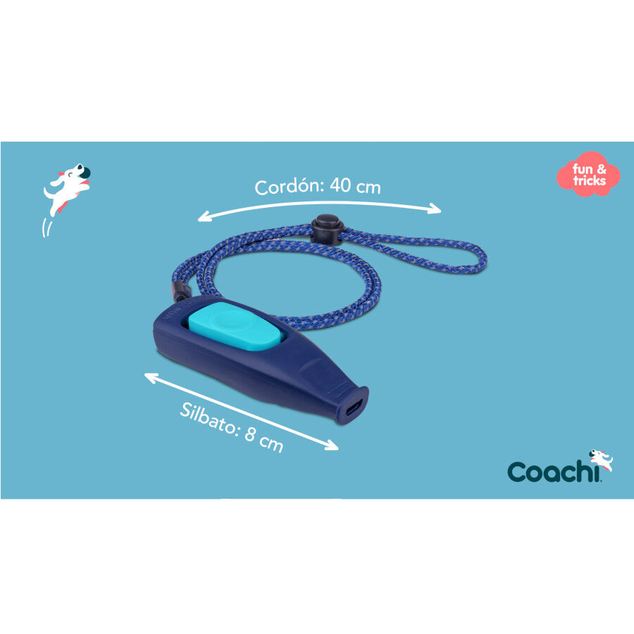 Coachi clicker con silbato de entrenamiento azul oscuro para perros, , large Imagen numero 5