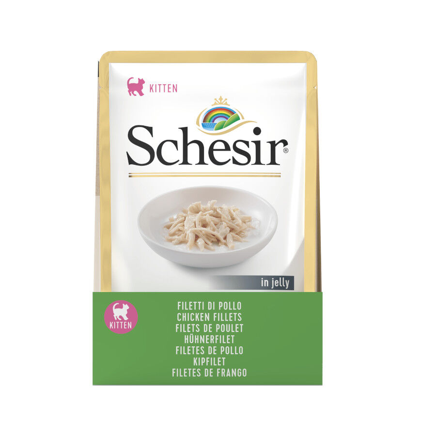 Schesir Kitten pollo sobre para gatos