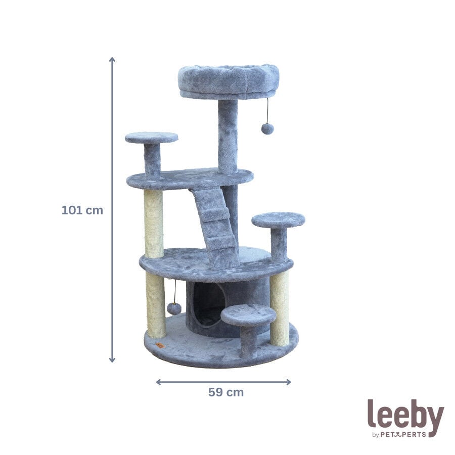 Leeby Esperanza torre rascador multiplataforma con cama nido y juguete para gatos, , large indicador imagen numero 4