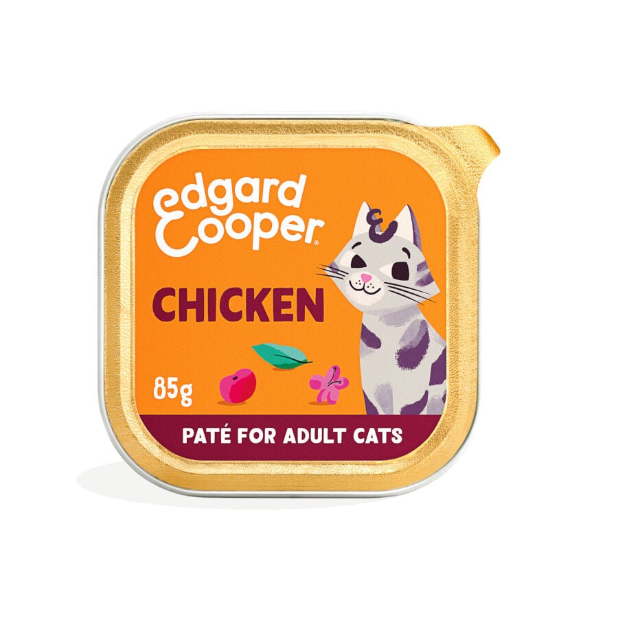 85 g Edgard & Cooper Adult Pollo en Pat&eacute; tarrina para gatos, , large indicador imagen numero 1