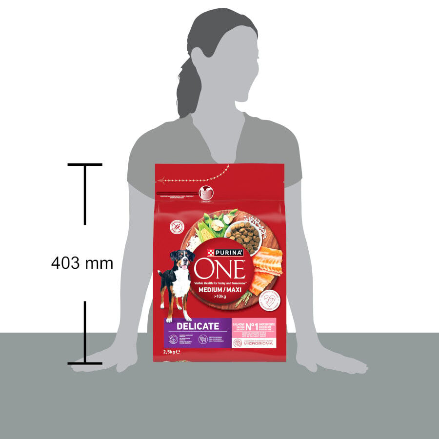 2,5 kg Purina One Delicate Pienso Salm&oacute;n para perros, , large indicador imagen numero 4