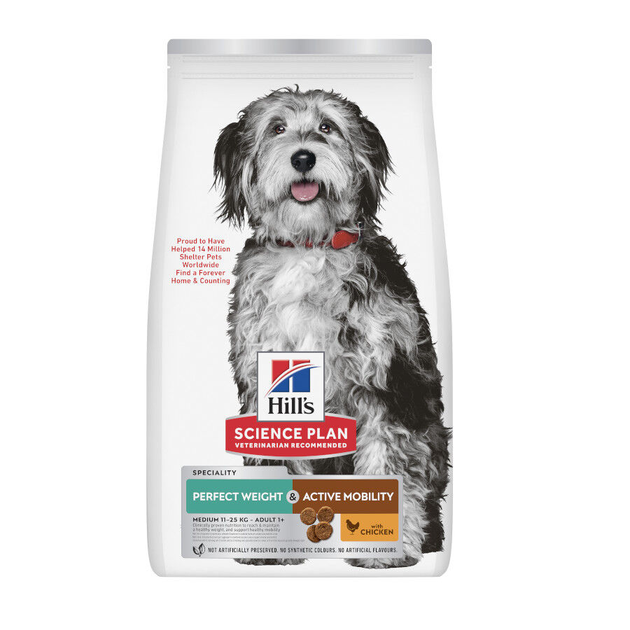 12 kg Hill's Science Plan Perfect Weight y Active Mobility pollo pienso para perros medianos, , large indicador imagen numero 1