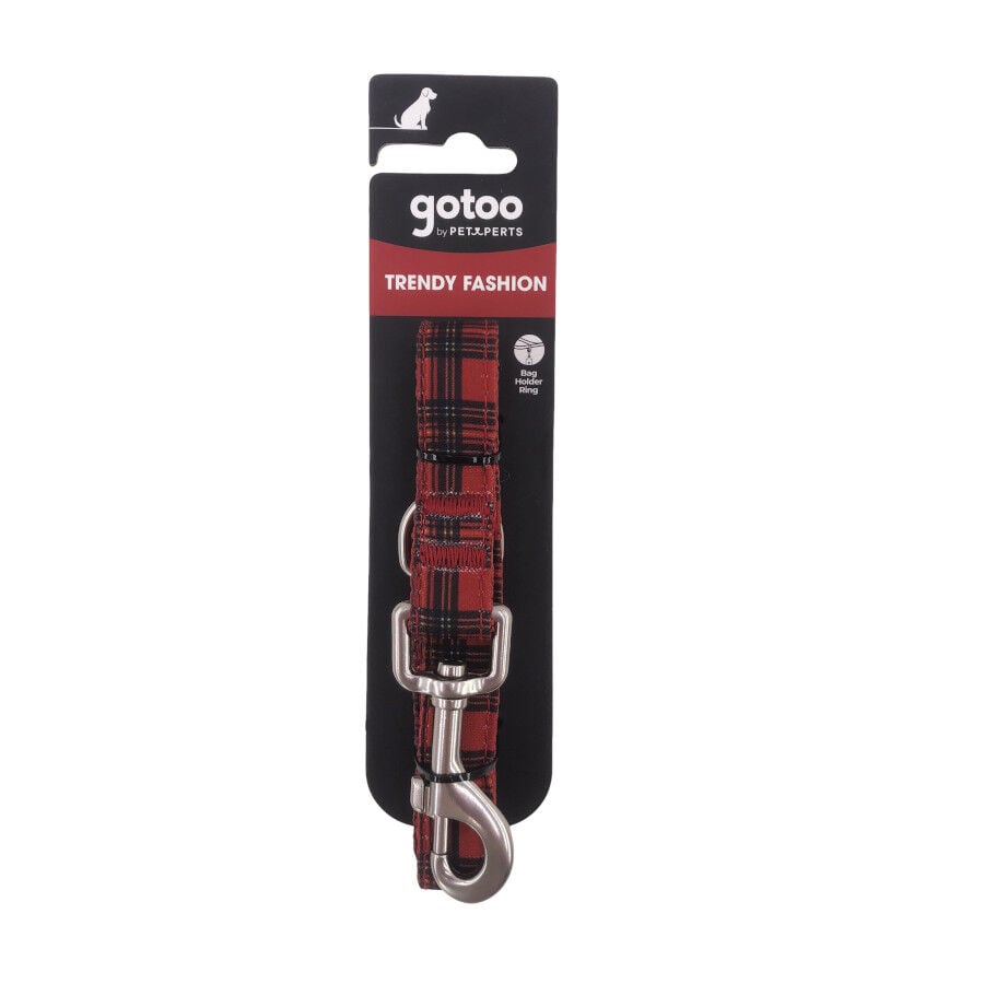 Gotoo Correa estampada tart&aacute;n rojo para perros, , large indicador imagen numero 4
