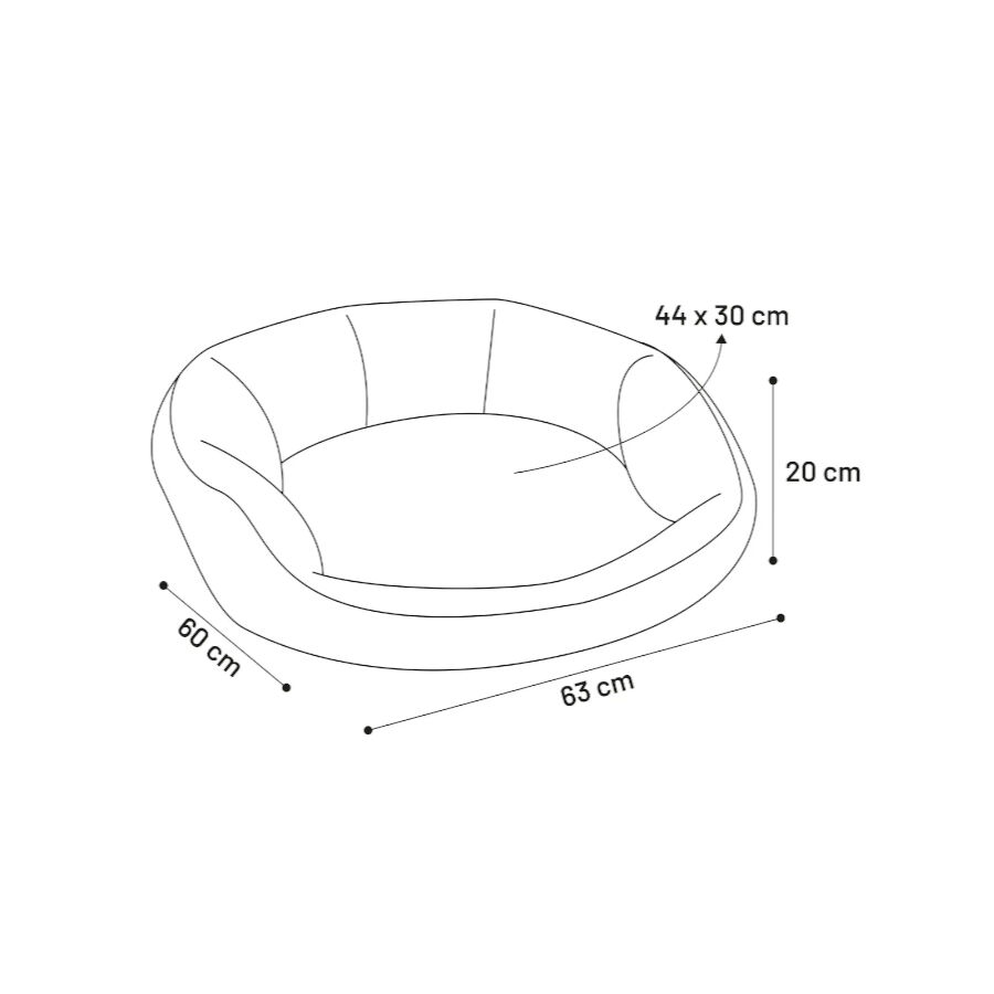 Flamingo Chipz Rect&aacute;ngulo Marr&oacute;n cama cuna para perros, , large indicador imagen numero 5
