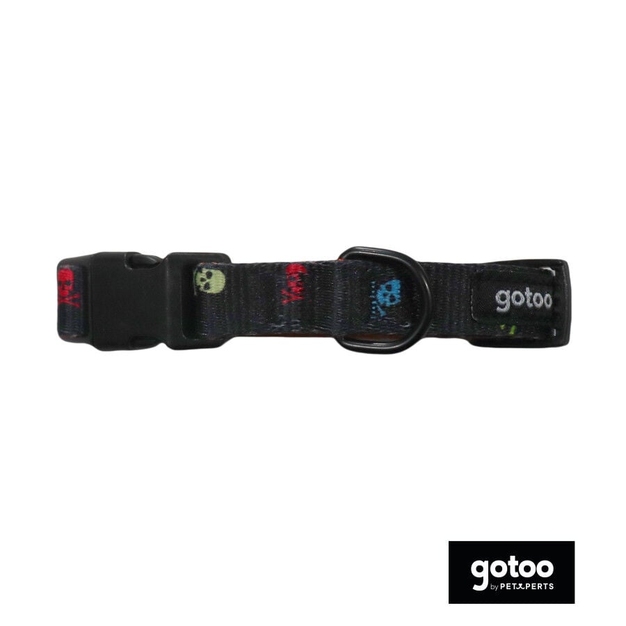 Gotoo Collar estampado calavera negro para perros, , large Imagen numero 2