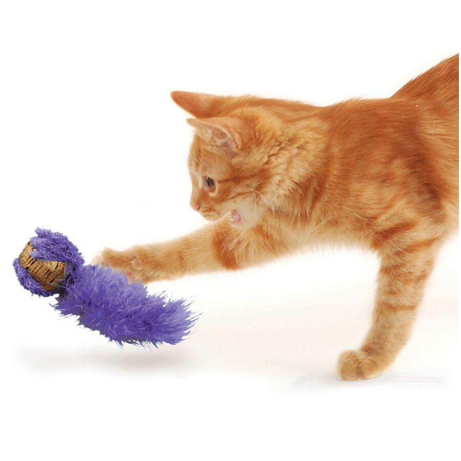 Kong Cork Pelota con cola de plumas para gatos, , large Imagen numero 2