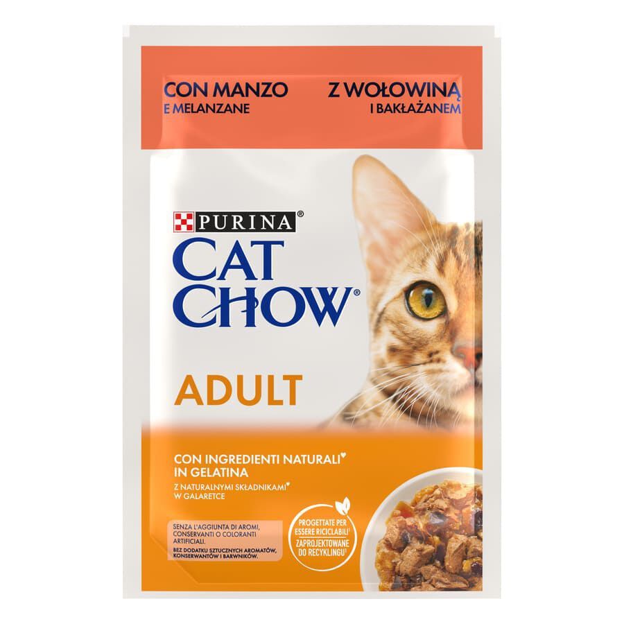 85 g Cat Chow Buey en Gelatina sobres para gatos, , large Imagen numero 1