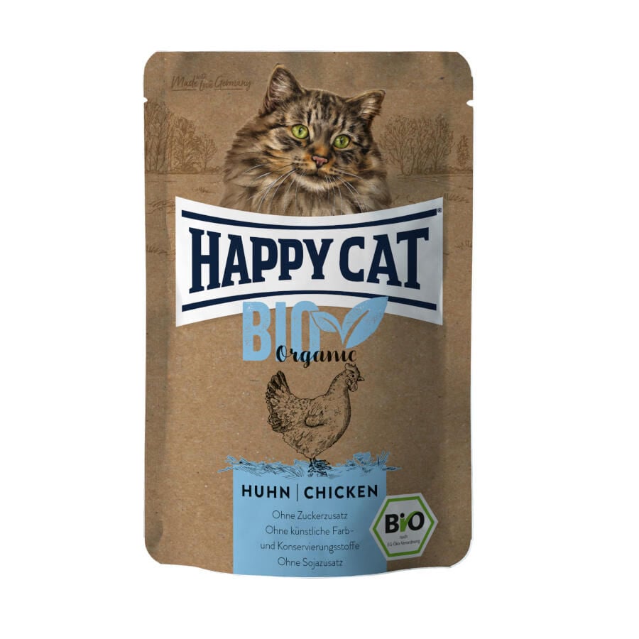 85 g Happy Cat Adultos Bio Organic Pollo sobre en salsa , , large Imagen numero 1