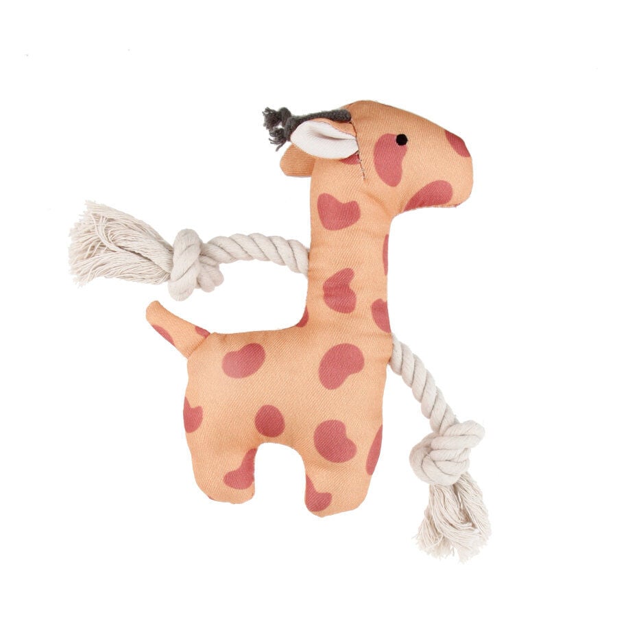 Tootoy! Puppy Yellow Giraffe peluche con sonido para perros, , large indicador imagen numero 2