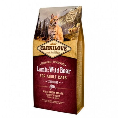 Carnilove Lamb & Wild Boar Sterilised pienso gatos Imagen numero 1