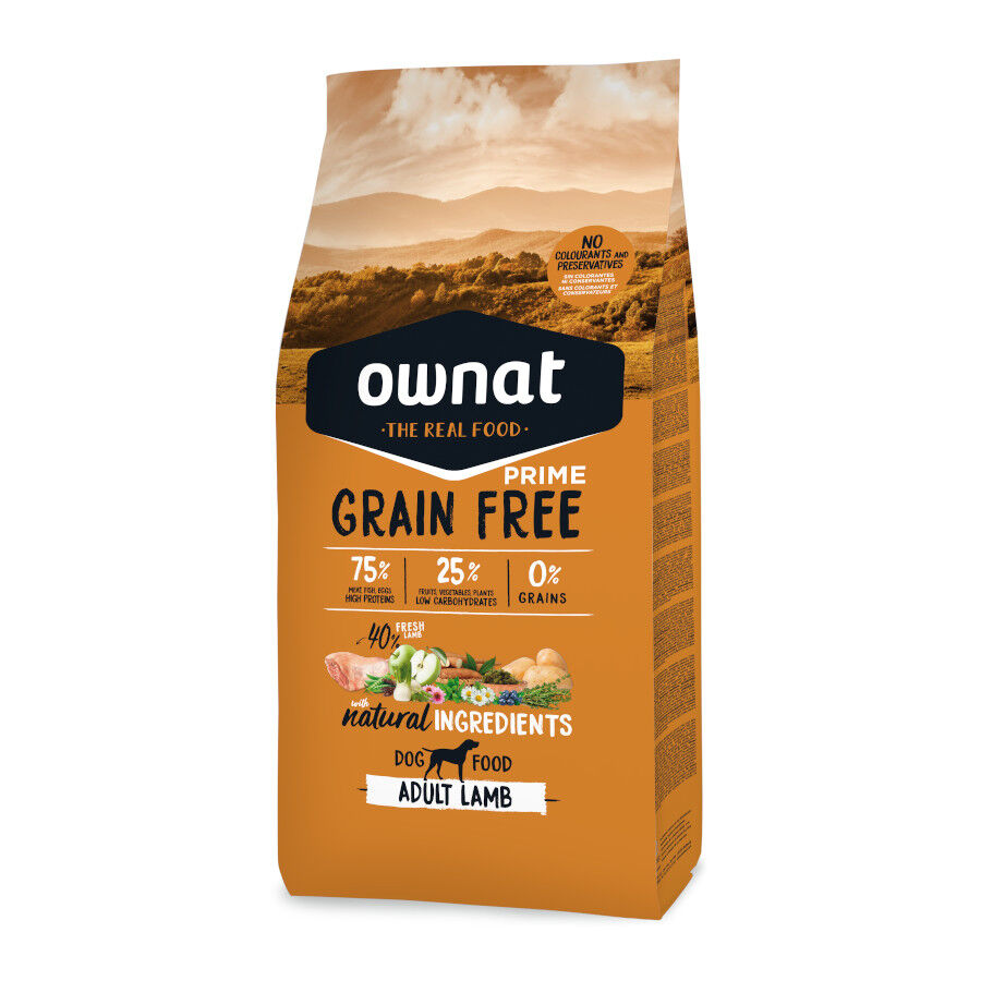 12 kg Ownat Prime Grain Free Adulto Cordero pienso para perros, , large Imagen numero 1
